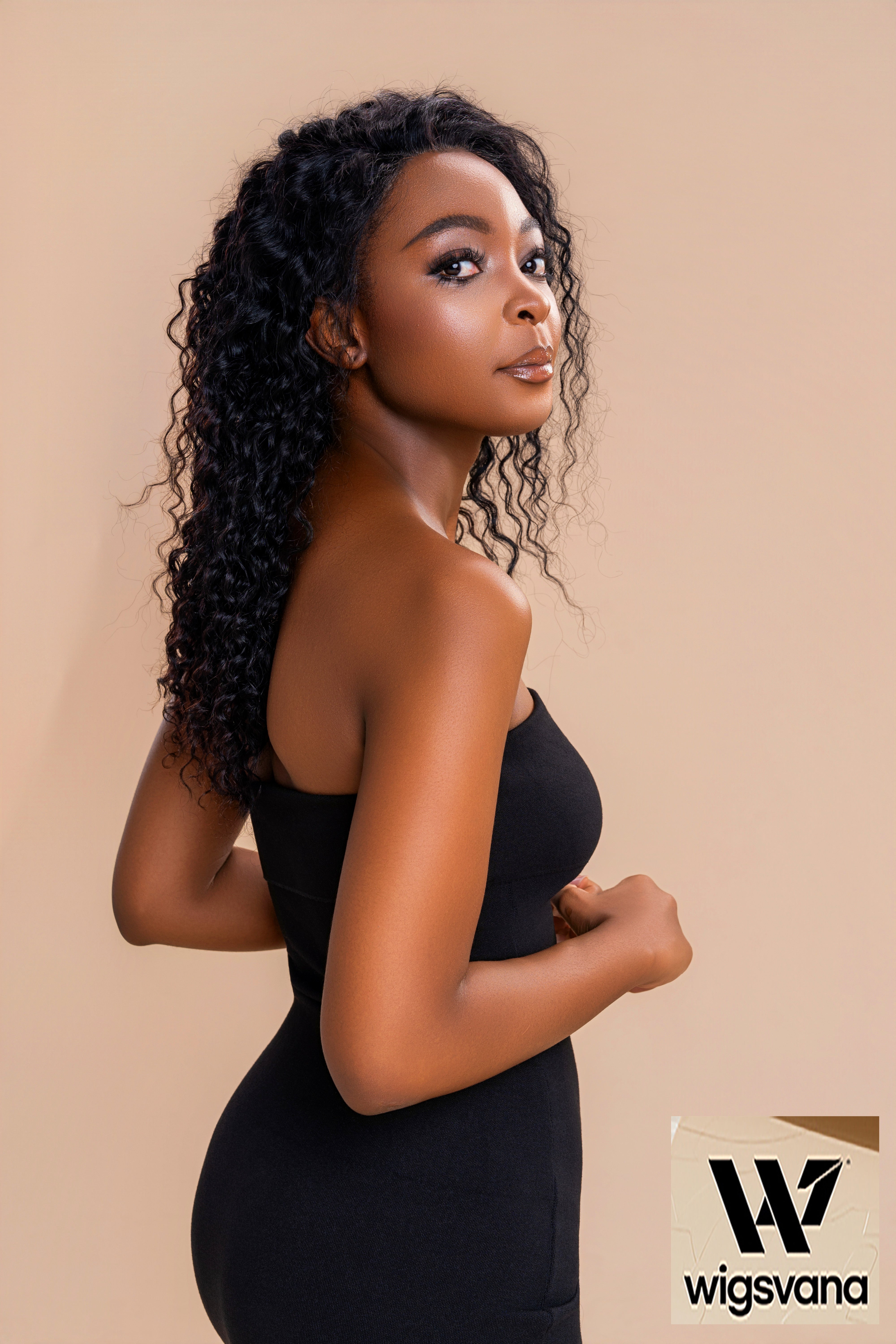 Wigsvana Small roll 13*4 front lace 100% real hair head cover water wave hair wigs