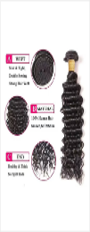Real Human Hair Water Wave Natural Color African Style Hair Curtain