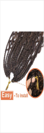 Three-strand flyaway braids - Crochet hair - Three-strand braid